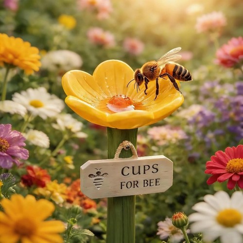 Garden bird bath bee watering - bird,