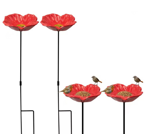 Cast iron bird bath feeder - cast,