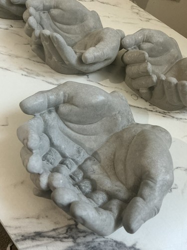 Stone garden hands bird - stone, feeder