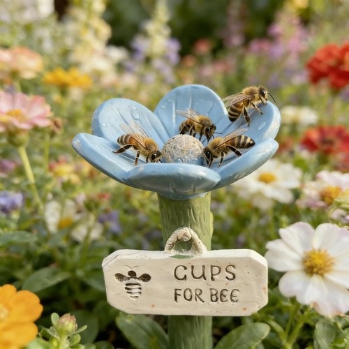 Garden bird bath bee watering - bath,