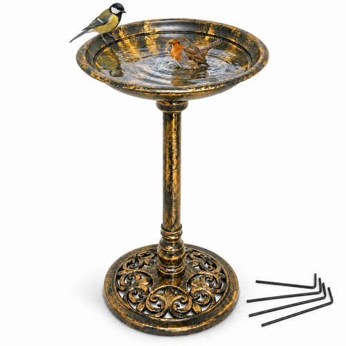 Antique bronze bird - antique, bath