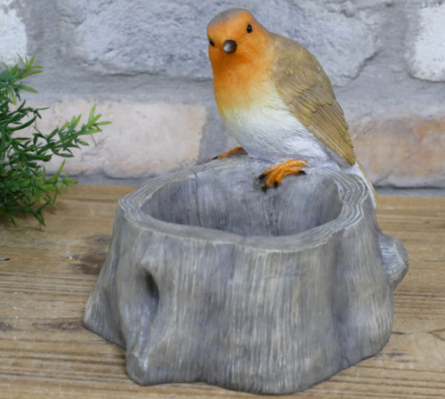 Resin red robin - resin, bird