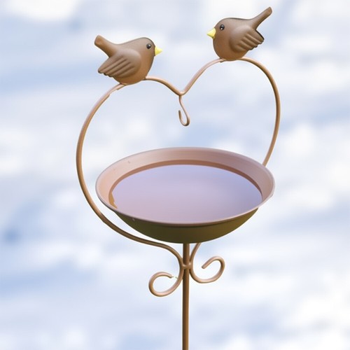 Iron floor pole bird feeder - iron,