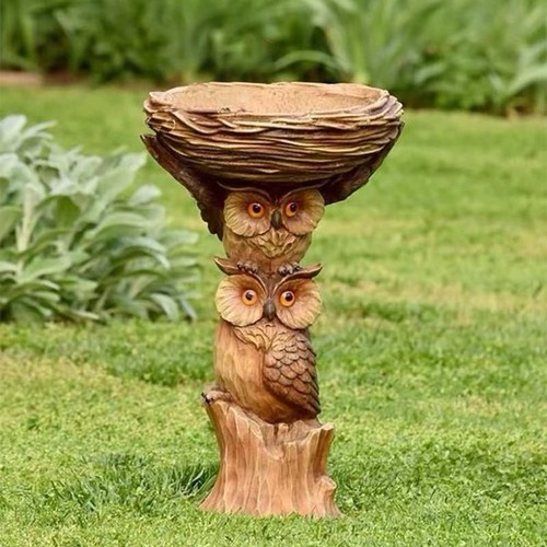 Owl garden ornament birds - garden,