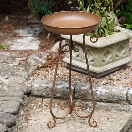 Wrought iron bird bath - wrought,