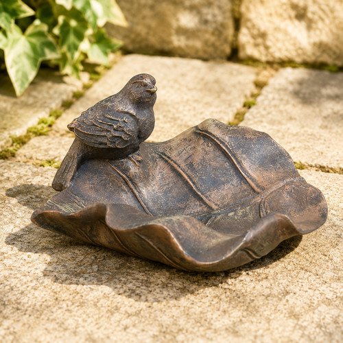 Resin bird leaf - bird,