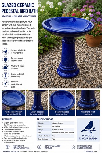 Glazed ceramic pedestal - glazed,
