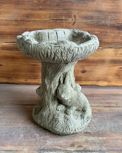 Stone garden rabbit log - garden,