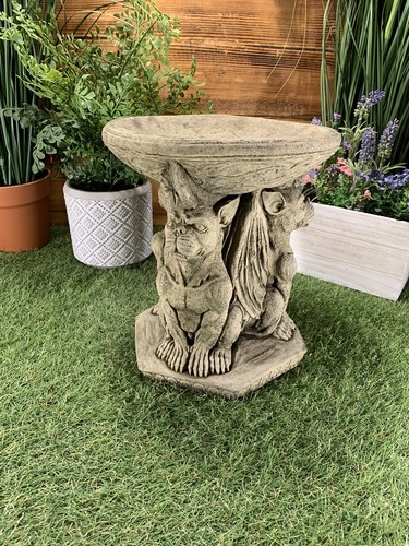 Stone garden gargoyle bird - stone,
