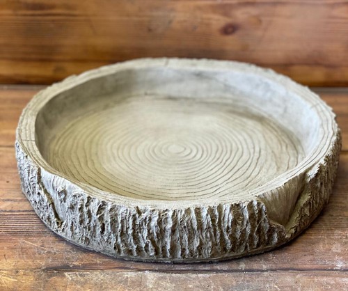 Stone garden log bird - stone, top