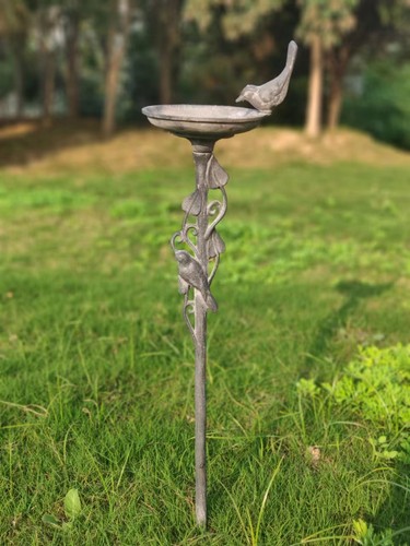Bird bath stake cast - bath,