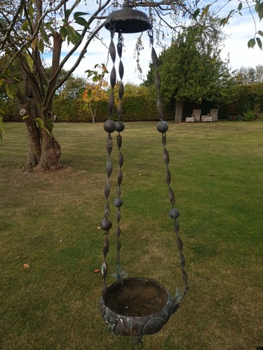 Vintage metal ornate - metal, hanging