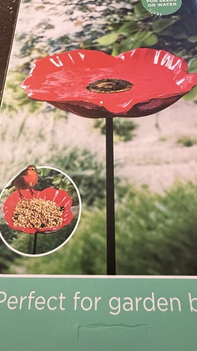 Poppy flower metal stake - poppy,