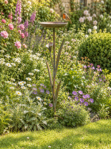Copper lily flower garden - copper,