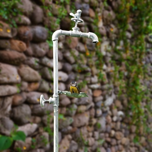 Metal bird bath - bath, feeder