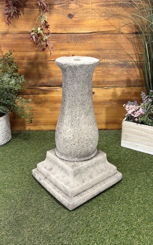 Stone garden bird bath base - garden,