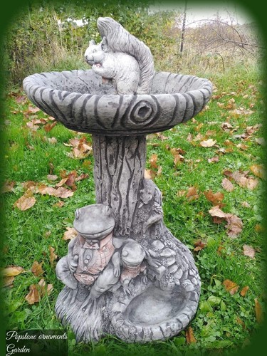 Frog bird bath feeder - ,